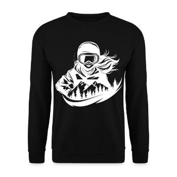 Snowboardeuse Fille - Sweat-shirt Unisexe - noir - Devant - Alina (178cm) & Michal (187cm)