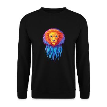 Lions crinière méduse coloré Kawaii dessin animé - Sweat-shirt Unisexe - noir - Devant - Alina (178cm) & Michal (187cm)