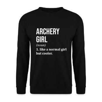 Archery - Unisex Sweatshirt - black - Front - Alina (178cm) & Michal (187cm)