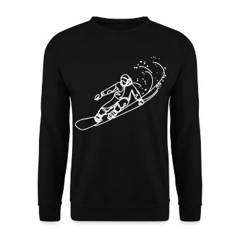 Snowboarder Sketch - Unisex Sweatshirt - black - Front - Alina (178cm) & Michal (187cm)