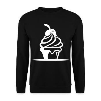 Graphique de crème glacée - Sweat-shirt Unisexe - noir - Devant - Alina (178cm) & Michal (187cm)