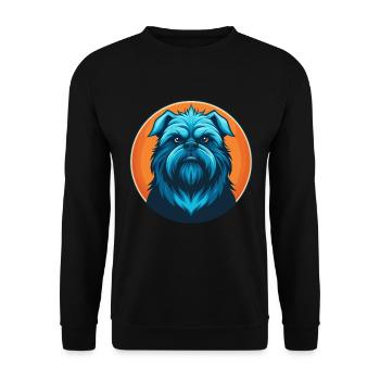 Affenpinscher Dog Cute Kawaii Cartoon Animal Logo - Unisex Sweatshirt - black - Front - Alina (178cm) & Michal (187cm)