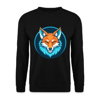 Coyote Cute Kawaii Cartoon Clipart Animal Pet Logo - Unisex Sweatshirt - black - Front - Alina (178cm) & Michal (187cm)