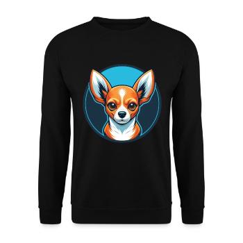 Chihuahua Dog Cute Kawaii Cartoon Animal Pet Logo - Unisex Sweatshirt - black - Front - Alina (178cm) & Michal (187cm)