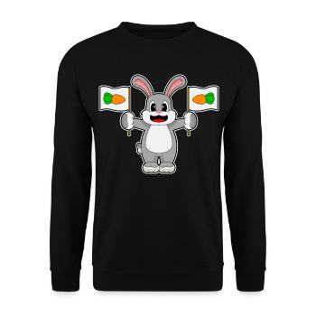Rabbit Carrot - Unisex Sweatshirt - black - Front - Alina (178cm) & Michal (187cm)