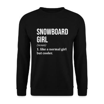 Snowboard - Unisex Pullover - Schwarz - Vorne - Alina (178cm) & Michal (187cm)