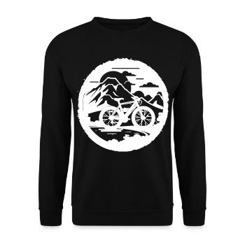 Mountain Bike Graphics - Unisex Sweatshirt - black - Front - Alina (178cm) & Michal (187cm)