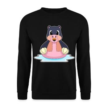 Taupe Flamant - Sweat-shirt Unisexe - noir - Devant - Alina (178cm) & Michal (187cm)