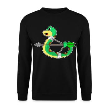 Snake Archer Bow - Unisex Sweatshirt - black - Front - Alina (178cm) & Michal (187cm)