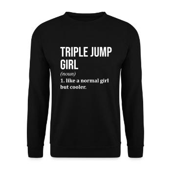 Triple Jump - Unisex Sweatshirt - black - Front - Alina (178cm) & Michal (187cm)