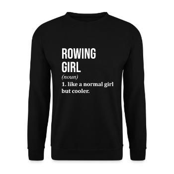 Rowing Rowing Rowing - Unisex Sweatshirt - black - Front - Alina (178cm) & Michal (187cm)