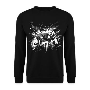 Manettes de jeu - Sweat-shirt Unisexe - noir - Devant - Alina (178cm) & Michal (187cm)