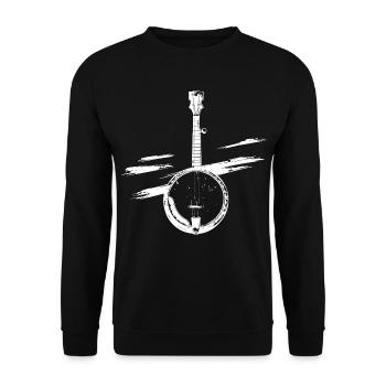 Banjo Sketch - Unisex Sweatshirt - black - Front - Alina (178cm) & Michal (187cm)