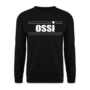 Allemand de l’Est avec cœur - Sweat-shirt Unisexe - noir - Devant - Alina (178cm) & Michal (187cm)