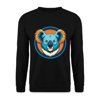Koala Niedliche Kawaii Cartoon Clipart Tier Haustier Logo - Unisex Pullover - Schwarz - Vorne - Alina (178cm) & Michal (187cm)