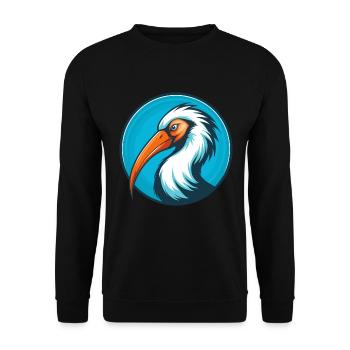 Ibis Cute Kawaii Cartoon Clipart Animal Pet Logo - Unisex Sweatshirt - black - Front - Alina (178cm) & Michal (187cm)
