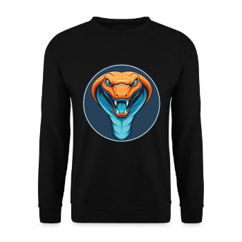 Snake Cute Kawaii Cartoon Clipart Animal Pet Logo - Unisex Sweatshirt - black - Front - Alina (178cm) & Michal (187cm)