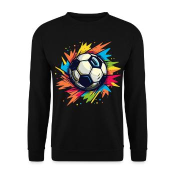 Football Graffiti - Unisex Sweatshirt - black - Front - Alina (178cm) & Michal (187cm)