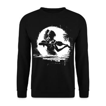 Violoniste - Sweat-shirt Unisexe - noir - Devant - Alina (178cm) & Michal (187cm)