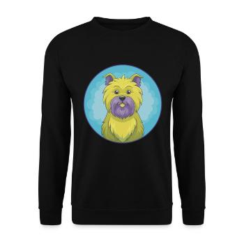 Affenpinscher Dog Cute Kawaii Cartoon Animal Pet - Unisex Sweatshirt - black - Front - Alina (178cm) & Michal (187cm)