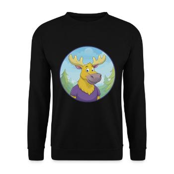 orignal mignon kawaii dessin animé clipart animal de compagnie - Sweat-shirt Unisexe - noir - Devant - Alina (178cm) & Michal (187cm)