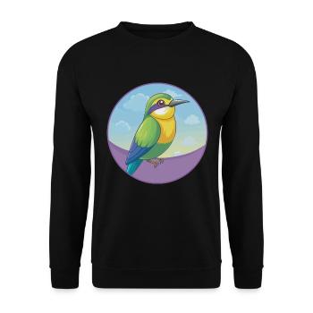 Bienenfresser Niedlich Kawaii Cartoon Clipart Tier Haustier - Unisex Pullover - Schwarz - Vorne - Alina (178cm) & Michal (187cm)