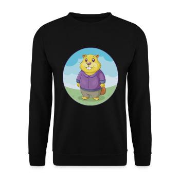 Gopher Cute Kawaii Cartoon Clipart Animal Pet - Unisex Sweatshirt - black - Front - Alina (178cm) & Michal (187cm)