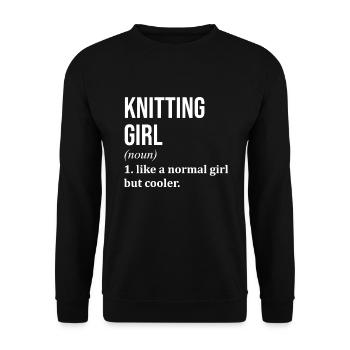 Knitting - Unisex Sweatshirt - black - Front - Alina (178cm) & Michal (187cm)