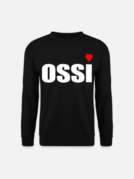 Ossi mit Herz rot - Unisex Pullover - Schwarz