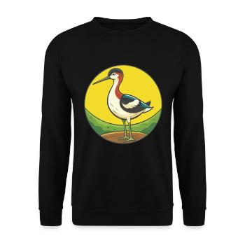 Avocet Cute Kawaii Cartoon Clipart Pet Animal - Unisex Sweatshirt - black - Front - Alina (178cm) & Michal (187cm)