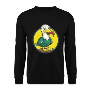 Albatross Cute Kawaii Cartoon Clipart Pet Animal - Unisex Sweatshirt - black - Front - Alina (178cm) & Michal (187cm)
