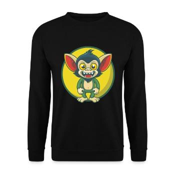 Aye Aye Niedliche Kawaii Cartoon Clipart Haustier Tier - Unisex Pullover - Schwarz - Vorne - Alina (178cm) & Michal (187cm)