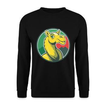 Camel Cute Kawaii Cartoon Clipart Pet Animal - Unisex Sweatshirt - black - Front - Alina (178cm) & Michal (187cm)
