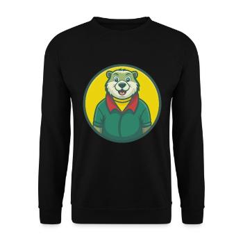 Murmeltier Niedliche Kawaii Cartoon Clipart Haustier Tier - Unisex Pullover - Schwarz - Vorne - Alina (178cm) & Michal (187cm)