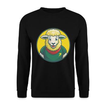 mouton mignon kawaii dessin animé clipart animal de compagnie - Sweat-shirt Unisexe - noir - Devant - Alina (178cm) & Michal (187cm)