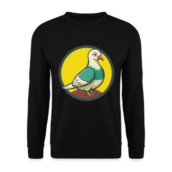 Taube Niedliche Kawaii Cartoon Clipart Haustier Tier - Unisex Pullover - Schwarz - Vorne - Alina (178cm) & Michal (187cm)