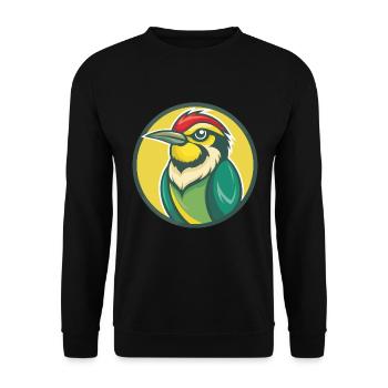 Bienenfresser Niedlich Kawaii Cartoon Clipart Haustier Tier - Unisex Pullover - Schwarz - Vorne - Alina (178cm) & Michal (187cm)
