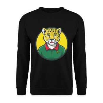 guépard mignon kawaii dessin animé clipart animal de compagnie - Sweat-shirt Unisexe - noir - Devant - Alina (178cm) & Michal (187cm)