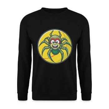 Spinne Niedliche Kawaii Cartoon Clipart Haustier Tier - Unisex Pullover - Schwarz - Vorne - Alina (178cm) & Michal (187cm)