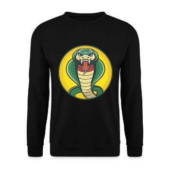 Cobra Cute Kawaii Cartoon Clipart Pet Animal - Unisex Sweatshirt - black - Front - Alina (178cm) & Michal (187cm)