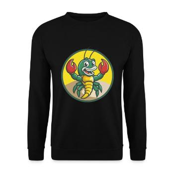Craw Mignon Kawaii Dessin animé Clipart Animal de compagnie - Sweat-shirt Unisexe - noir - Devant - Alina (178cm) & Michal (187cm)