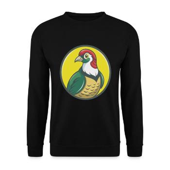perdrix mignon kawaii dessin animé clipart animal de compagnie - Sweat-shirt Unisexe - noir - Devant - Alina (178cm) & Michal (187cm)