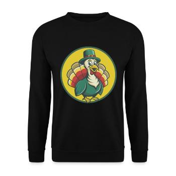 Turkey Cute Kawaii Cartoon Clipart Pet Animal - Unisex Sweatshirt - black - Front - Alina (178cm) & Michal (187cm)