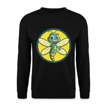 libellule mignon kawaii dessin animé clipart animal de compagnie - Sweat-shirt Unisexe - noir - Devant - Alina (178cm) & Michal (187cm)