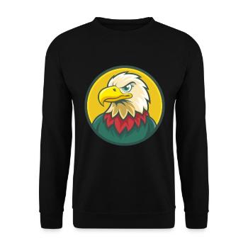 Adler Niedlich Kawaii Cartoon Clipart Haustier Tier - Unisex Pullover - Schwarz - Vorne - Alina (178cm) & Michal (187cm)