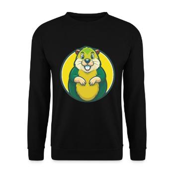Gopher Cute Kawaii Cartoon Clipart Pet Animal - Unisex Sweatshirt - black - Front - Alina (178cm) & Michal (187cm)