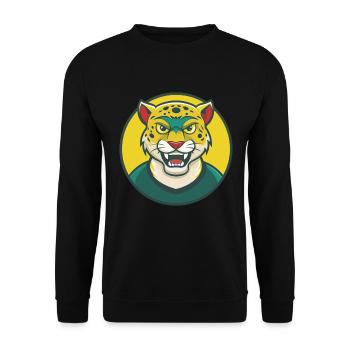 Jaguar Cute Kawaii Cartoon Clipart Pet Animal - Unisex Sweatshirt - black - Front - Alina (178cm) & Michal (187cm)