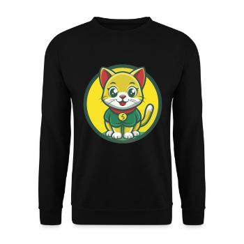 Kitten Cute Kawaii Cartoon Clipart Pet Animal - Unisex Sweatshirt - black - Front - Alina (178cm) & Michal (187cm)