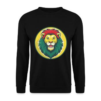 Lion Cute Kawaii Cartoon Clipart Pet Animal - Unisex Sweatshirt - black - Front - Alina (178cm) & Michal (187cm)