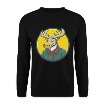 orignal mignon Kawaii dessin animé Clipart animal de compagnie - Sweat-shirt Unisexe - noir - Devant - Alina (178cm) & Michal (187cm)